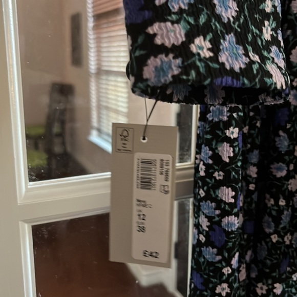 NWT River Island Navy/Multi Color Floral Midi Shirt Dress - Picture 14 of 15